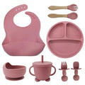 Kit 8 Peças de Talheres de Silicone para Bebês e Crianças sem BPA