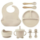 Kit 8 Peças de Talheres de Silicone para Bebês e Crianças sem BPA