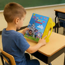 Livro Interativo Sonoro Bilíngue Infantil Português Inglês + Lousa Mágica Reutilizável + 2 Canetas Marcadoras 3+ Anos