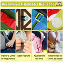Brinquedos Maleta Sensoriais Básicos De Habilidades De Vida Para Toddlers Montessori Busy Board - Ideal para viagens de Avião