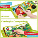 Brinquedos Maleta Sensoriais Básicos De Habilidades De Vida Para Toddlers Montessori Busy Board - Ideal para viagens de Avião