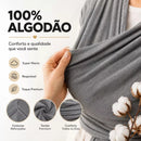 Sling Canguru Para Vestir Premium 100% Algodão Conforto Mãos Livres Bebê Ergonômico