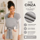 Sling Canguru Para Vestir Premium 100% Algodão Conforto Mãos Livres Bebê Ergonômico