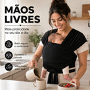 Sling Canguru Para Vestir Premium 100% Algodão Conforto Mãos Livres Bebê Ergonômico