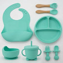 Kit 8 Peças de Talheres de Silicone para Bebês e Crianças sem BPA
