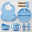 Kit 8 Peças de Talheres de Silicone para Bebês e Crianças sem BPA